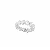 6.60ct Diamond 18K Gold Heart Eternity Ring