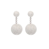 28.68ct Diamond 18K Gold Disco Dangle Drop Earrings