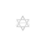 0.33ct Diamond 18K Gold Star of David Ring