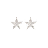 1.80ct Diamond 18K Gold Pave Star Earrings
