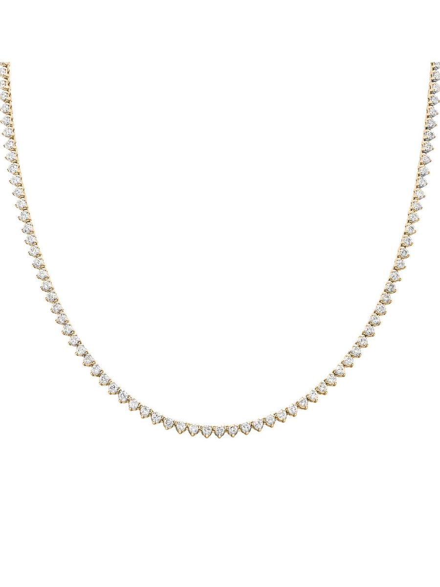 6.12ct Diamond 18K Gold Jenny Tennis Necklace