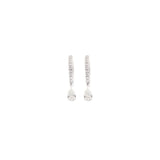 0.53ct Diamond Pear Drop 18K Gold Huggie Hoop Earrings