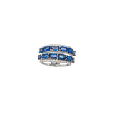 4.36ct Diamond Sapphire 18K Gold Two Ways Ring