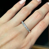 0.74ct Diamond 14K Gold Half Eternity Band Ring