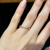 0.10ct Diamond 14K Gold Dainty Branch Ring