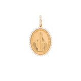 0.55ct Diamond 18K Gold Medal Pendant