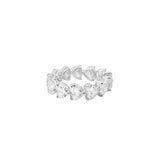 6.60ct Diamond 18K Gold Heart Eternity Ring