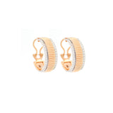 1.20ct Diamond 14K Gold Textured Hoop Earrings