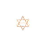 0.33ct Diamond 18K Gold Star of David Ring