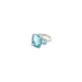 14.45ct Diamond Aquamarine 18K Gold Ring