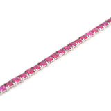 9.30ct Ruby 18K Gold Square Tennis Bracelet