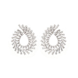 5.43ct Diamond 18K Gold Geometric Cluster Earrings