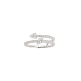 0.71ct Diamond 18K Gold Bypass Ring