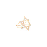 0.33ct Diamond 18K Gold Star of David Ring