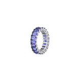 6.00ct Blue Sapphire 18K Gold Eternity Band Ring