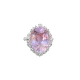 16.73ct Diamond Kunzite Platinum Cocktail Ring