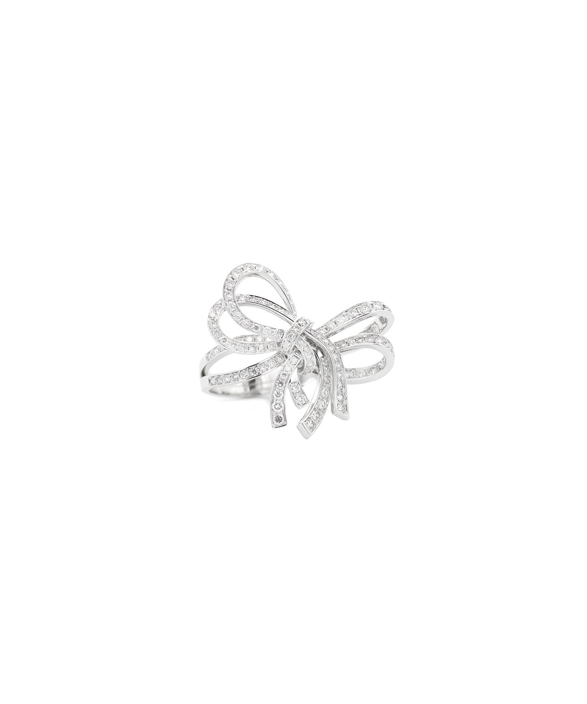 2.55ct Diamond 18K Gold Statement Bow Ring