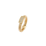 0.27ct Diamond 18K Gold Italian Ring