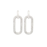4.15ct Diamond 18K Gold Paper Clip Earrings