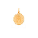 0.55ct Diamond 18K Gold Medal Pendant