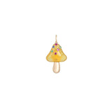 0.23ct Multi Color Sapphire 14K Gold Mushroom Pendant
