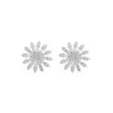 1.33ct Diamond 14K Gold Sunburst Stud Earrings