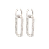 4.15ct Diamond 18K Gold Paper Clip Earrings