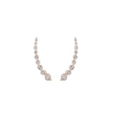 2.01ct Diamond 14K Gold Graduated Climber Earrings