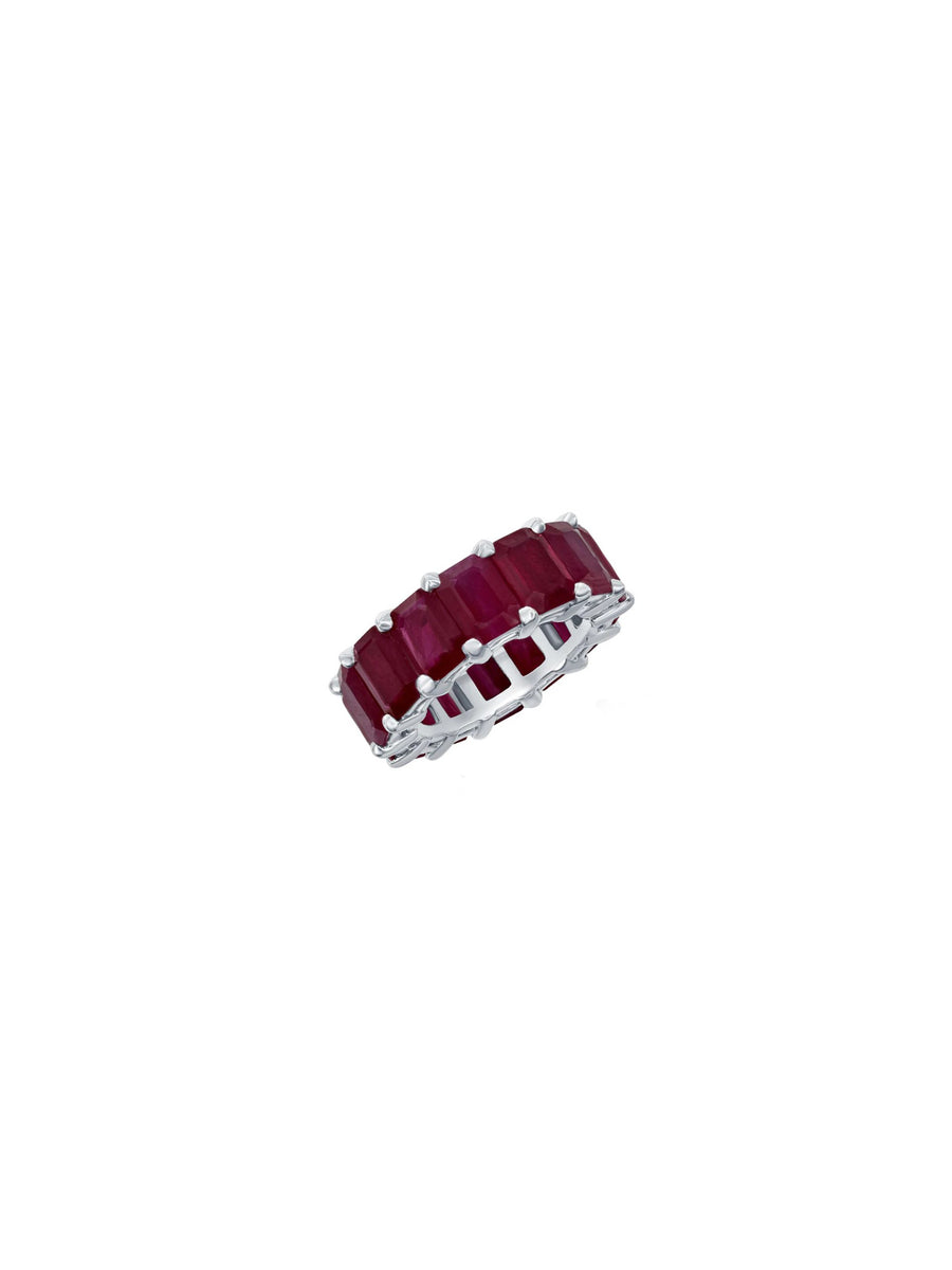 6.00ct Ruby 18K Gold Eternity Band Ring
