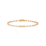 0.53ct Diamond 18K Gold Link Tennis Bracelet