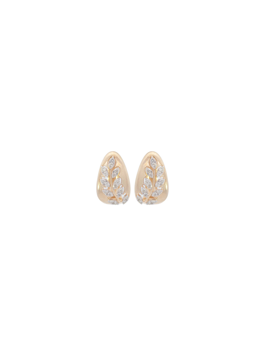 1.14ct Diamond 14K Gold Statement Pave Earrings
