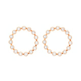 6.00ct Topaz 18K Gold Open Circle Earrings