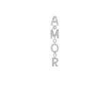 0.20ct Diamond 18K Gold "Amor" Single Dangle Drop Earring