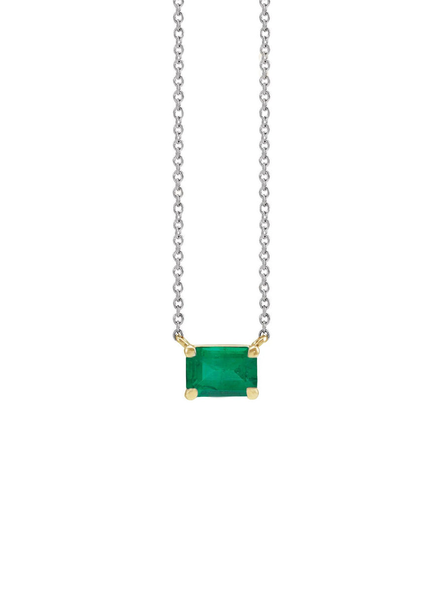 1.75ct Emerald 14K Gold Pendant Necklace