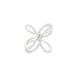 0.70ct Diamond 18K Gold Crossover Ring