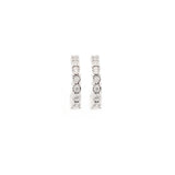 0.25ct Diamond 14K Gold Graduated Hoop Earrings