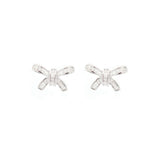 0.42ct Diamond 18K Gold Bow Stud Earrings