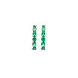 3.20ct Emerald 18K Gold Suspender Bar Earrings