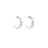 0.25ct Diamond 14K Gold Graduated Hoop Earrings