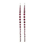 1.81ct Ruby 18K Gold Linear Cascade Earrings