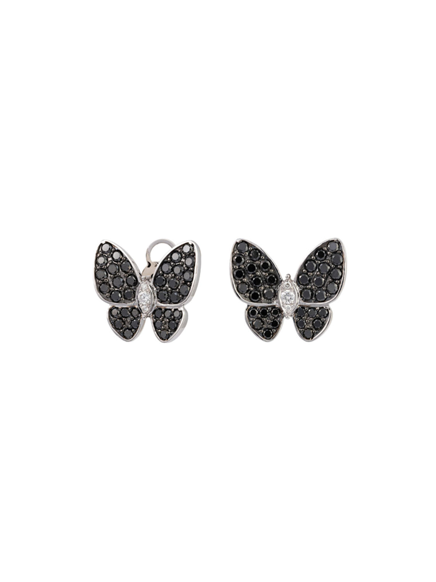 2.21ct Diamond 18K Gold Butterfly Earrings
