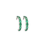 3.20ct Emerald 18K Gold Suspender Bar Earrings