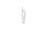 0.14ct Diamond 18K White Gold Luz Single Dangle Drop Earring
