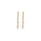 1.08ct Diamond 18K Dangle Drop Gold Earrings
