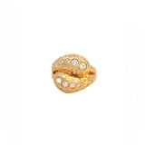 2.09ct Diamond 14K Gold Studded Dome Ring