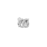 Diamond 18K Gold Statement Cuban Chain Ring
