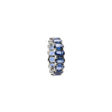 7.30ct Sapphire 18K Gold Eternity Band Ring