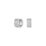 0.58ct Diamond 18K Gold Dome Hoop Earrings