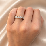 2.78ct Diamond 18K Gold Heart Eternity Ring