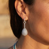 12.00ct Diamond 18K Gold Disco Ball Earrings